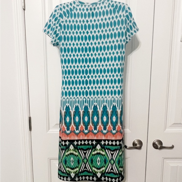 Lemmie for Nina Leonard Women's Boho Multicolor Dress S/M Knee Length - Picture 2 of 9